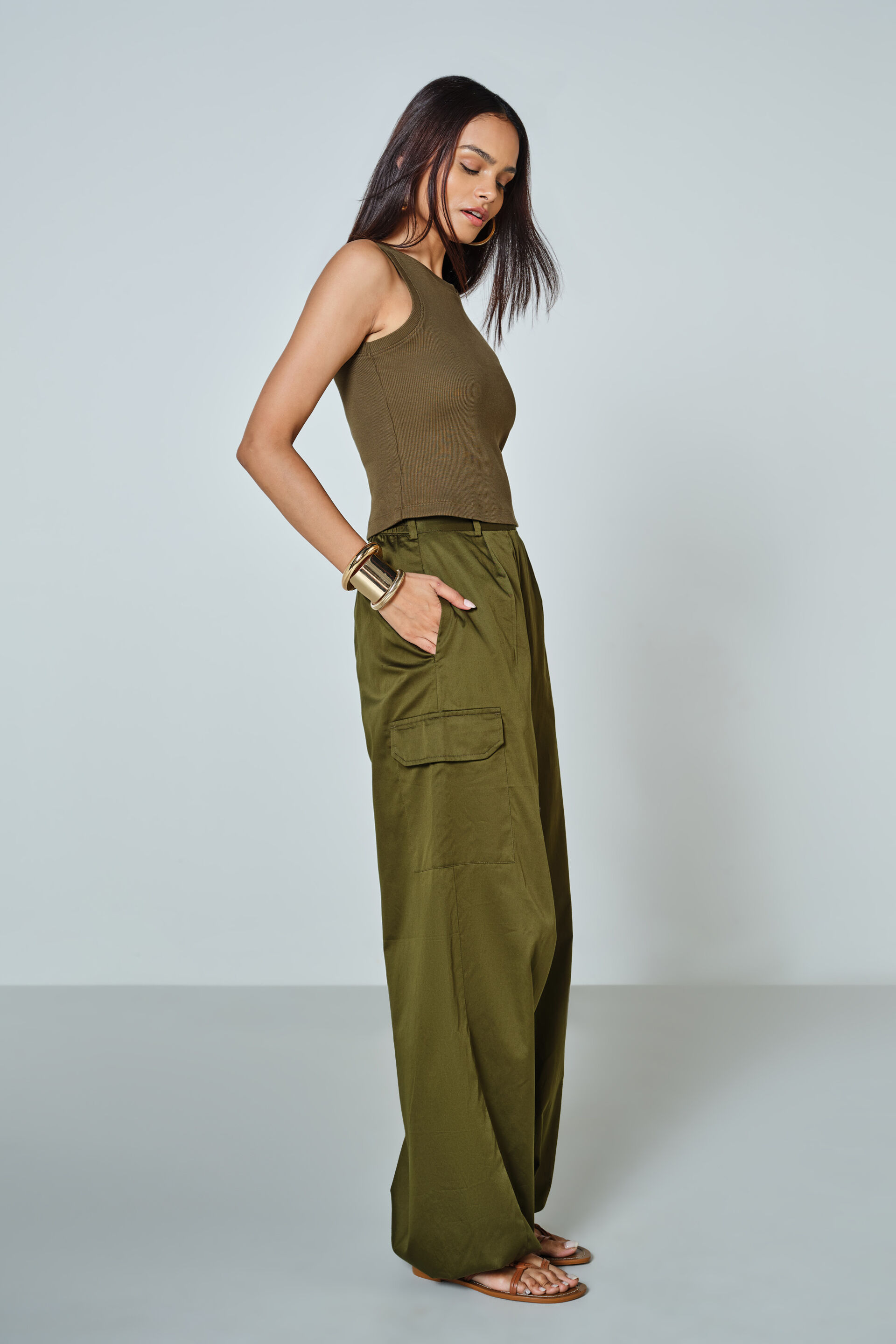 Everyday Basics Olive Top, Olive, image 6